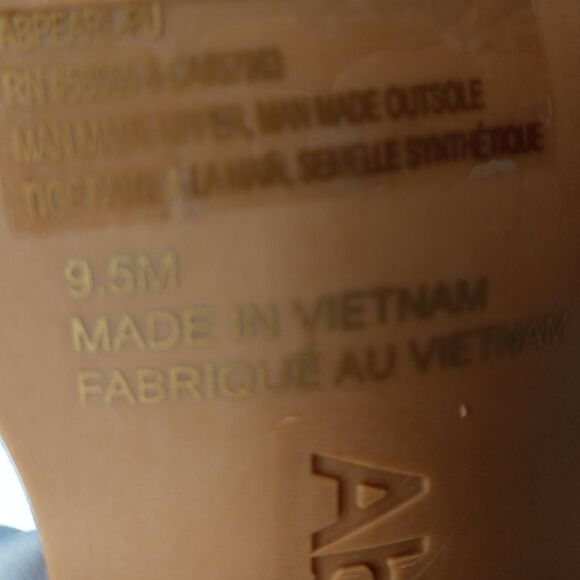 EUC ABOUND Pearl Cross Band  Blue Feather Open Toe Sandals 4.25" Block Heel 9.5 - Picture 7 of 12